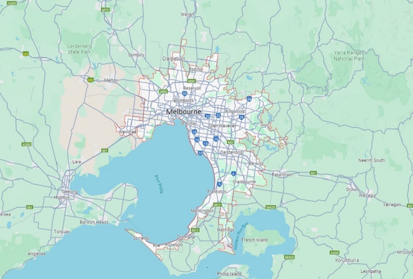 Melbounre-map